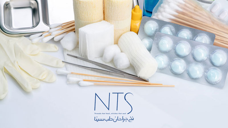 تمیز کردن بخیه