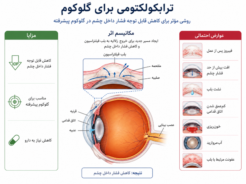 جراحی گلوکوم(شانت های گلوکوم، ترابکولیکتومی)